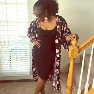 Floral Robe with side slits